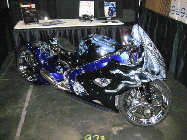Tricked out sport bike