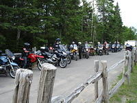 Gathering for the "Road" ride